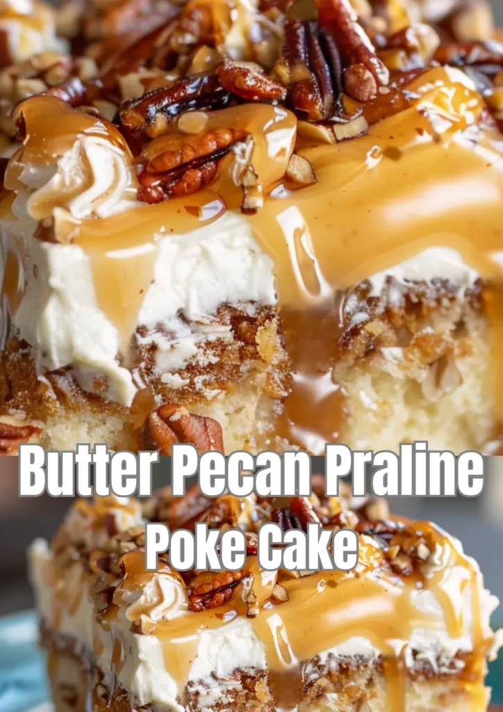 Butter Pecan Praline Poke Cake - recipeshomely