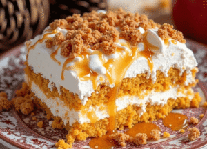 Indulge in this Pumpkin Better Than Sex Cake – a fluffy pumpkin spice cake layered with creamy whipped topping, gooey caramel drizzle, and crunchy cookie crumble. The ultimate fall dessert that’s easy to make and guaranteed to impress at any gathering!