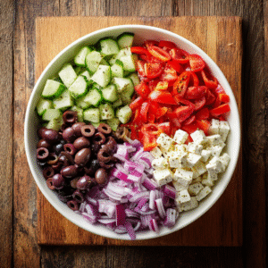 What makes this authentic Greek salad recipe extraordinary is its adherence to traditional Greek preparation methods that emphasize ingredient quality over complexity. Consequently, each component shines individually while contributing to a cohesive dish that represents the essence of Greek cooking – fresh, healthy, and deeply satisfying without unnecessary embellishment.