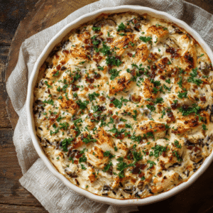 Discover the ultimate chicken wild rice casserole recipe that's been passed down through American kitchens for generations. One bite takes you home.

There's something magical about the aroma of chicken wild rice casserole bubbling in the oven. The nutty scent of wild rice mingles with tender chicken and creamy sauce. Meanwhile, your kitchen becomes the heart of your home.

This isn't just another dinner recipe. Instead, it's a warm hug on a plate that transforms ordinary evenings into cherished family memories.