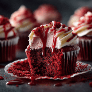 What makes these vampire bite cupcakes absolutely brilliant is the element of surprise. From the outside, they appear to be elegant red velvet cupcakes with beautiful frosting and an artistic drizzle. But when you take that first bite and discover the hidden chocolate truffle center, the vampire bite concept suddenly makes perfect sense. It's that "aha!" moment that makes people love these Halloween cupcakes.