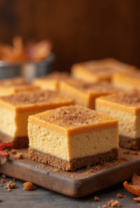The best part about these pumpkin spice bars is how they photograph. Imagine pulling a perfectly baked pan from your oven, with that gorgeous golden-orange top layer dusted with a hint of cinnamon. The steam rises gently, creating an almost ethereal effect as the bars cool on the counter. Each square reveals distinct layers: the golden crust on the bottom, the pure white cream cheese middle, and that stunning pumpkin spice crown on top. It's a dessert that tastes as incredible as it looks.