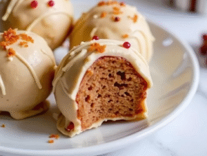 Gingerbread truffles represent the perfect marriage of texture and flavor. Unlike traditional gingerbread cookies that can sometimes be hard or overly crunchy, these gingerbread cookie truffles offer a soft, melt-in-your-mouth experience. The interior is made from crushed gingerbread cookies mixed with cream cheese, creating a fudgy, flavorful center that's reminiscent of cake pops but with a distinctly spiced character.