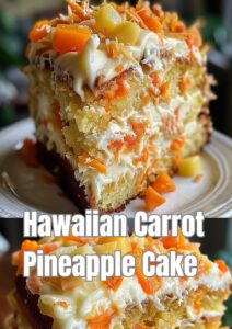 There's something magical about biting into a slice of cake that tastes like a tropical vacation. That's exactly what this Hawaiian Carrot Pineapple Cake delivers—a moist, flavorful masterpiece that combines the earthy sweetness of carrots with the bright, juicy flavor of pineapple. Topped with the most incredible cream cheese frosting, this cake has become my absolute favorite for spring and summer celebrations.