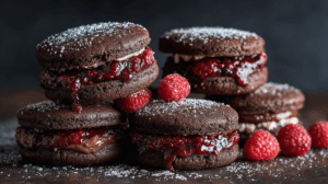 Chocolate Raspberry Sandwich Cookies