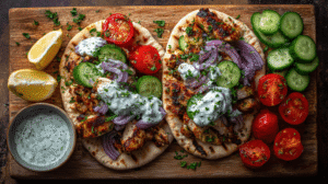 Easy Sheet Pan Chicken Pitas with Herby Ranch