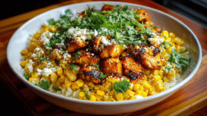 Street Corn Chicken Rice Bowl Recipe – Quick Family Dinner Ready in 30 Minutes