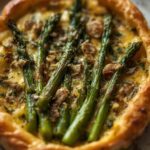 Goat cheese & asparagus tart