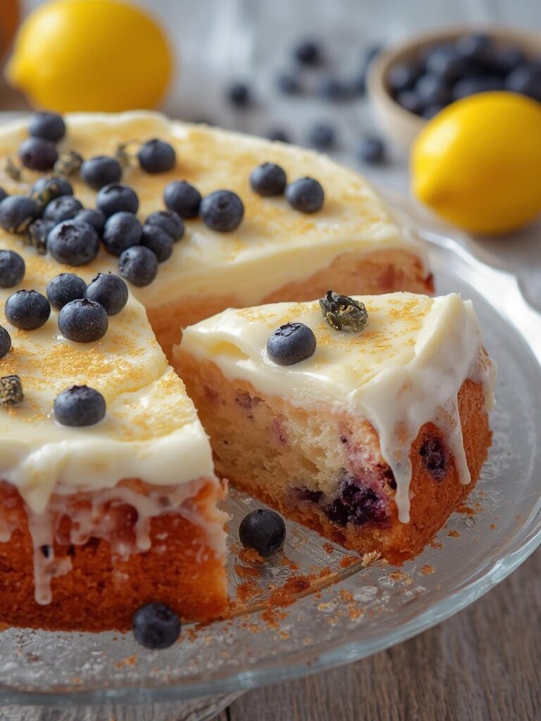 Lemon blueberry cake