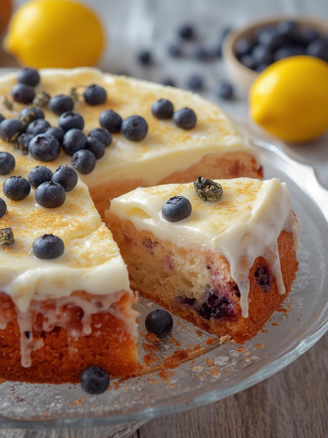 Lemon blueberry cake