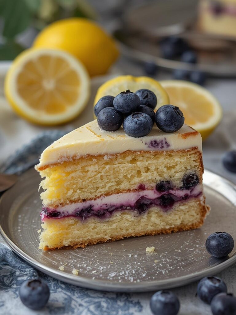 Lemon blueberry cake