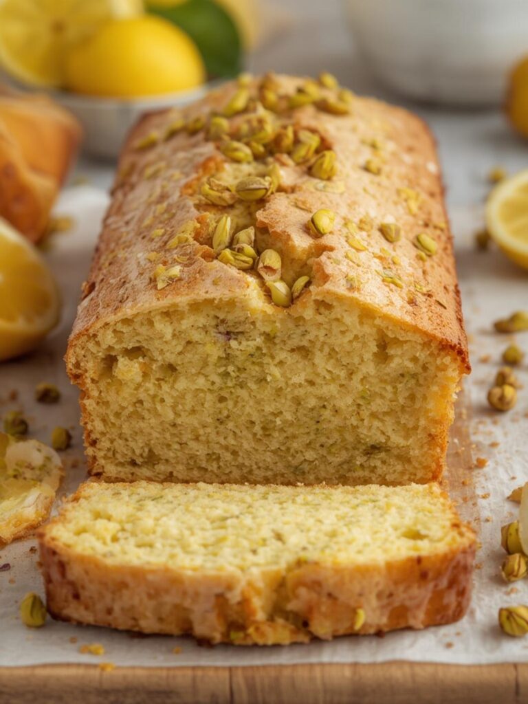 Pistachio lemon loaf