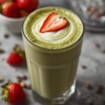 Strawberry matcha latte
